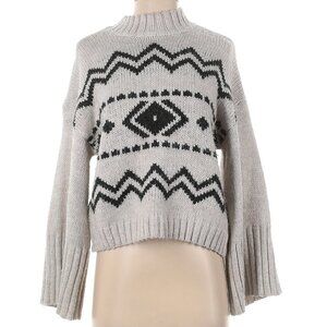Cupcakes & Cashmere • Aztec Print Capelet Sweater